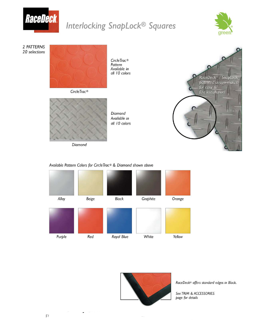 RaceDeck on SnapLock Portable Trade Show Flooring: Standard Edges in Black