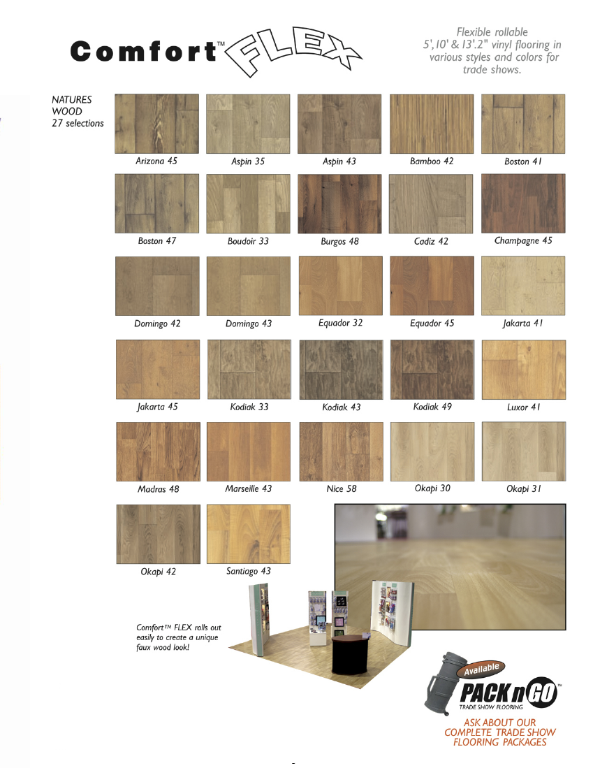 Comfort Flex Vinyl Flooring for Trade Shows: Same Product as FlexFloor, Flexible rollable vinyl flooring in various styles and colors for trade shows Page 3 