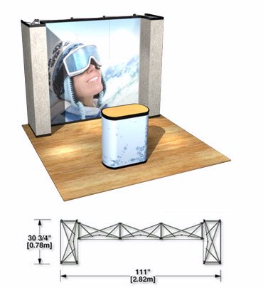 Pop Up Trade Show Display PRS-8-G-3 10'